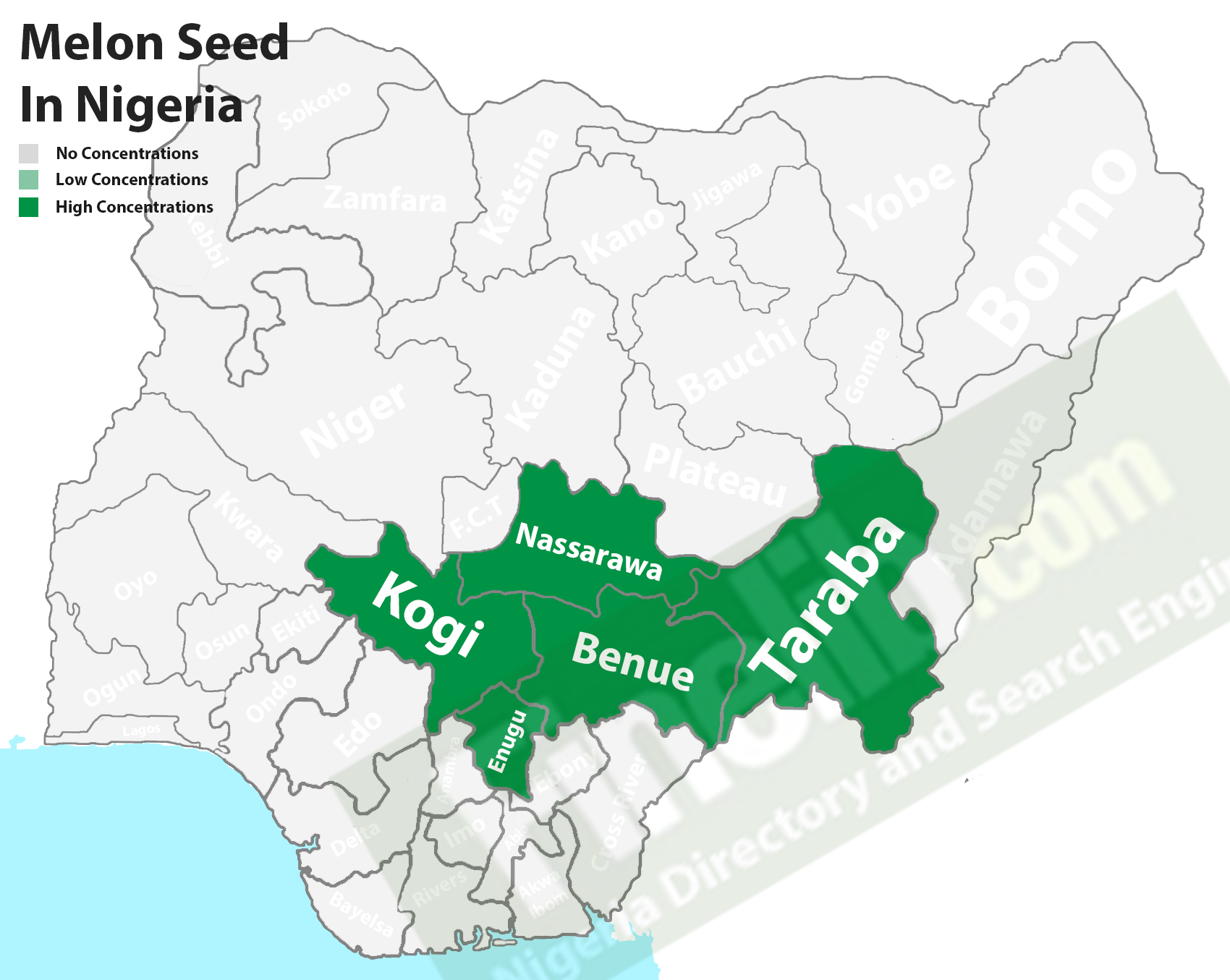 Melon Seed (Egusi) Main Producing States In Nigeria